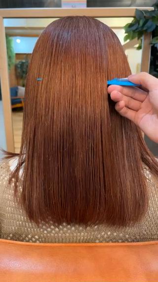 セミロング ⚪️髪質改善 縮毛 店長 コウ⚪️のヘアスタイル