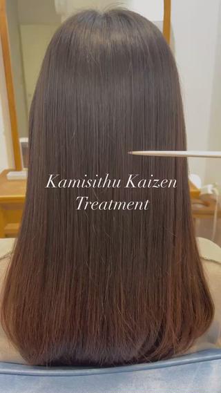 セミロング カラー 👑人気韓国ヘア👑 髪質改善Zina真鍋のヘアスタイル