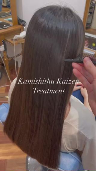 ロング カラー 👑人気韓国ヘア👑 髪質改善Zina真鍋のヘアスタイル