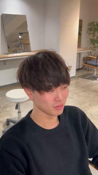 ショート メンズ become men's hair 名駅店所属・名駅/フェザーパーマ 韓国ヘア/森岡のヘアスタイル