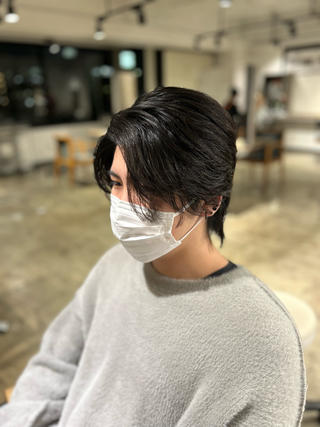 ショート メンズ become men's hair 名駅店所属・名駅/フェザーパーマ 韓国ヘア/森岡のヘアスタイル