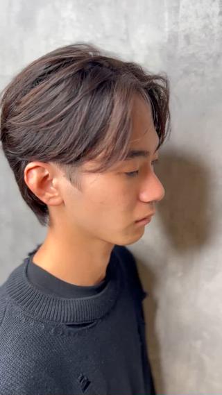 ショート メンズ become men's hair 名駅店所属・名駅/フェザーパーマ 韓国ヘア/森岡のヘアスタイル