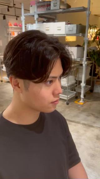 ショート メンズ become men's hair 名駅店所属・名駅/フェザーパーマ 韓国ヘア/森岡のヘアスタイル