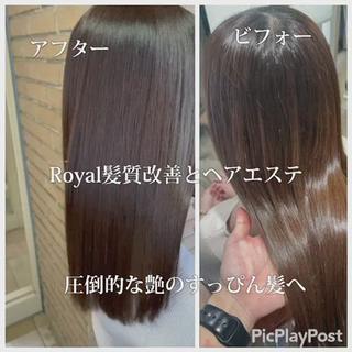 ロング カラー 🌈髪質改善💕 縮毛矯正✨青木まで✨のヘアスタイル