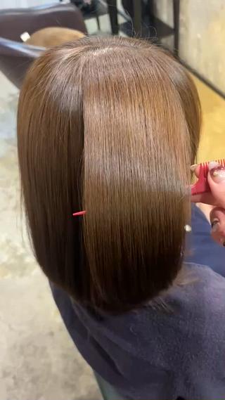 ミディアム カラー チフミ【下北沢🪐 艶カラー🫧】のヘアスタイル