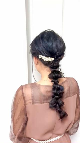 お呼ばれ結婚式ヘアセット