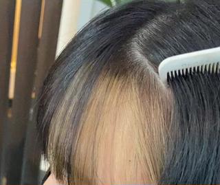 前髪インナーベージュ 