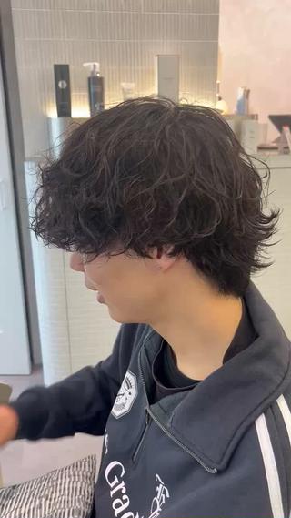 雰囲気抜群マッシュ緩めシャドウパーマ 