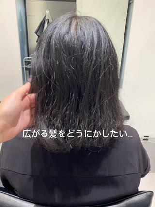 ミディアム カラー 髪質改善絹髪質感TR レイヤーカット/熊澤のヘアスタイル