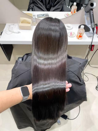 セミロング カラー 髪質改善絹髪質感TR レイヤーカット/熊澤のヘアスタイル