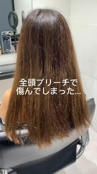 セミロング カラー 髪質改善絹髪質感TR レイヤーカット/熊澤のヘアスタイル