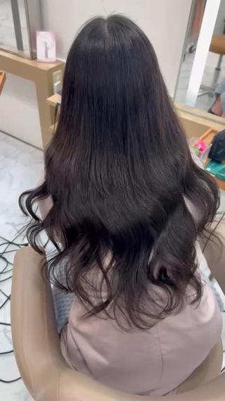 ロング 濱川響太レディース カットモデルのヘアスタイル