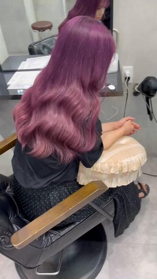 セミロング 濱川響太レディース カットモデルのヘアスタイル