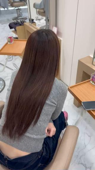 ロング 濱川響太レディース カットモデルのヘアスタイル