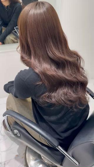 ロング 濱川響太レディース カットモデルのヘアスタイル