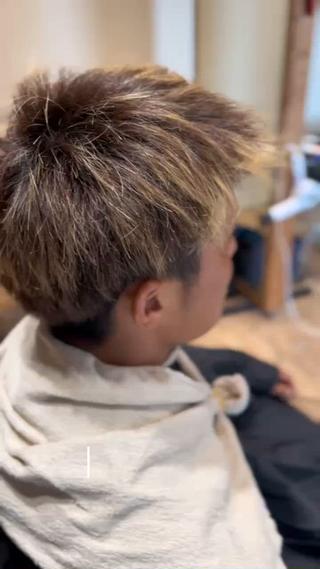 ショート カラー メンズ 大久保 隆蔵のヘアスタイル