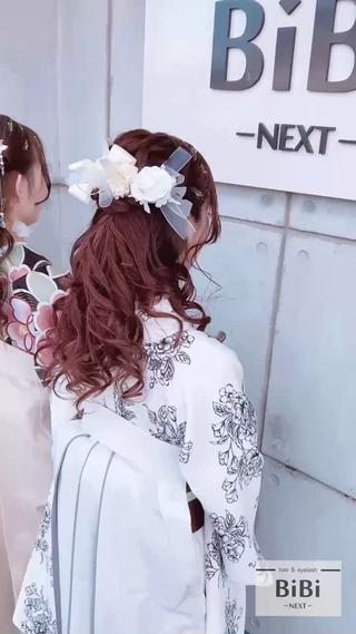 2025袴、ヘアセット 