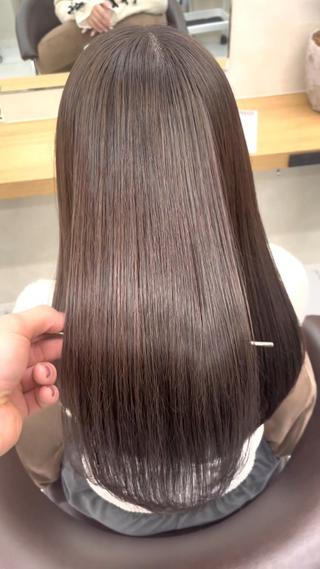 セミロング 縮毛矯正💎/ 美髪ストレート🫧のヘアスタイル