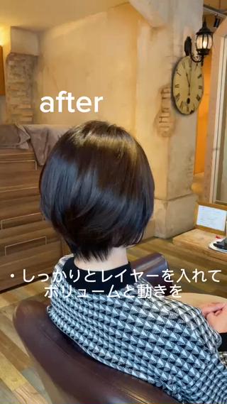 ショート ニスル　町田店所属・似合わせカットカラー 望月一生のヘアスタイル