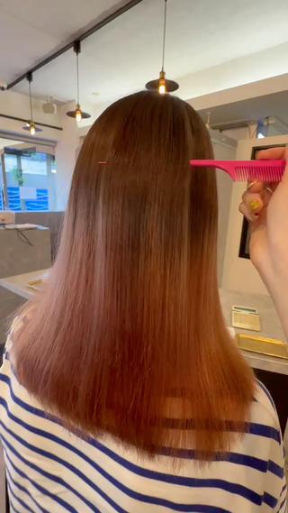 ミディアム カラー パーマ sato ayaka ｜透明感カラー🫧のヘアスタイル