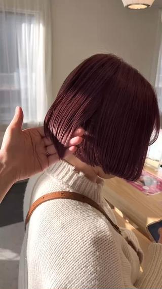 ショート カラー MIZUKI🫧ྀི 韓国ヘアAFLOATのヘアスタイル