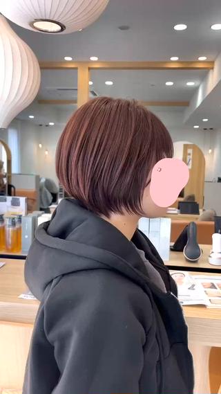 ショート カラー MIZUKI🫧ྀི 韓国ヘアAFLOATのヘアスタイル