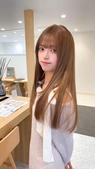 ロング カラー MIZUKI🫧ྀི 韓国ヘアAFLOATのヘアスタイル