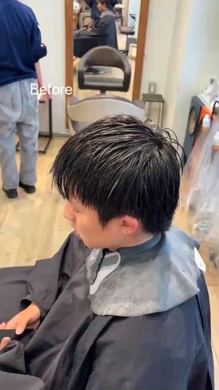 ショート カラー メンズ 洛樹 /海外スタイル /フェード/パーマのヘアスタイル