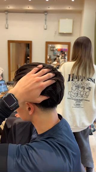 ショート メンズ 洛樹 /海外風ヘアー /フェード/パーマのヘアスタイル