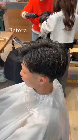 ショート メンズ 洛樹 /海外風ヘアー /フェード/パーマのヘアスタイル