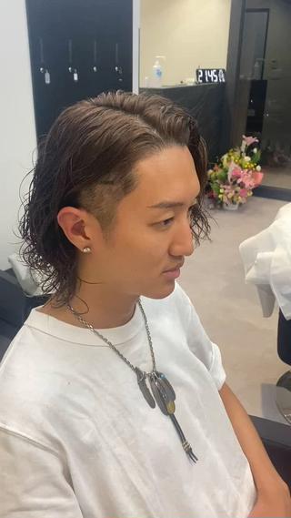 ロング パーマ ヘアアレンジ メンズ men'slapis YUTOのヘアスタイル