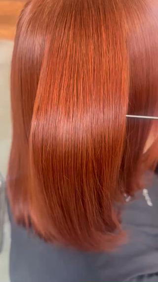 Wカラーでできる明るめオレンジブラウンも可愛いです！^_^ 