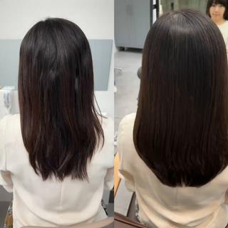 セミロング パーマ PLATINA所属・上田 ヒロツグのヘアスタイル