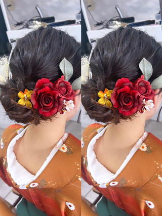 ︎下目に纏めヘア　ふわふわ系
︎早朝セット　10時前30分毎に550円＋ 