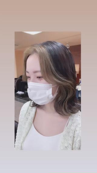 ミディアム 🫧艶髪カラー🫧 森本くるみのヘアスタイル