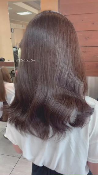 ミディアム 🫧艶髪カラー🫧 森本くるみのヘアスタイル
