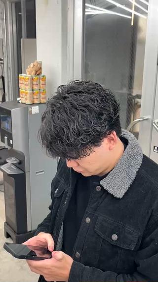 パーマ メンズ ØVARL　Jingumae所属・OVARL/ メンズパーマ/きらりのヘアスタイル