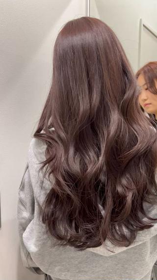 ロング カラー カコ/レイヤーカット ヘアアレンジのヘアスタイル