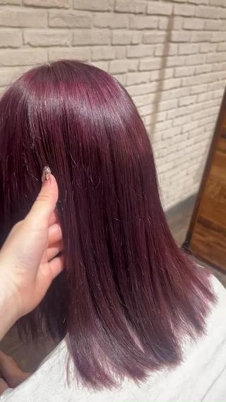 ブリーチ1回でラベンダーピンク 