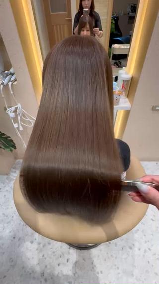 ロング カラー 韓国レイヤー/髪質 改善/縮毛🤍吉田のヘアスタイル