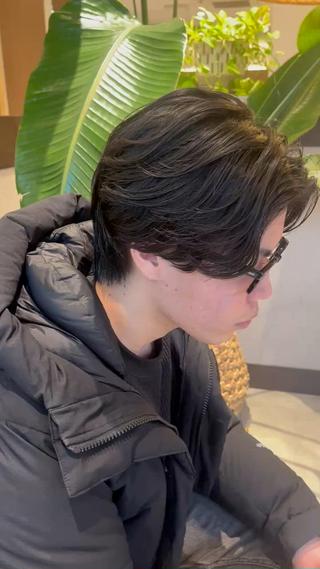 韓国風のメンズニュアンスパーマ
 