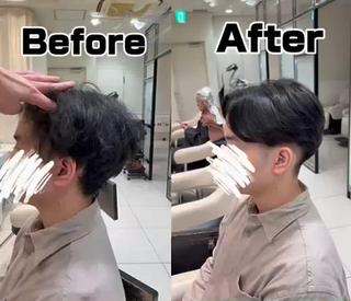 メンズ センターパート 川島爽楽のヘアスタイル