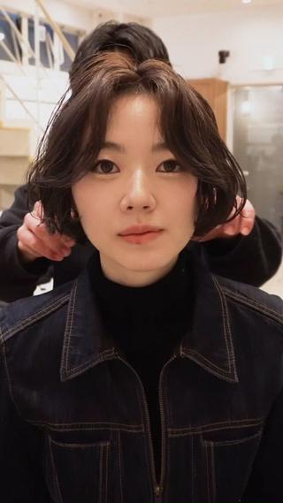 ショート カラー パーマ 🌿ボブ パーマ高橋啓太🌿のヘアスタイル