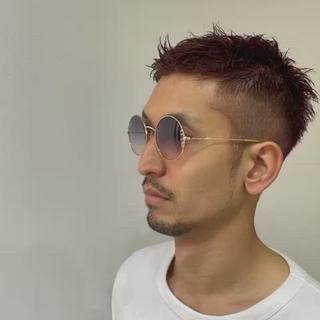 メンズベリーショート　
サイドバック3mm
7トーンのレッド系カラー 