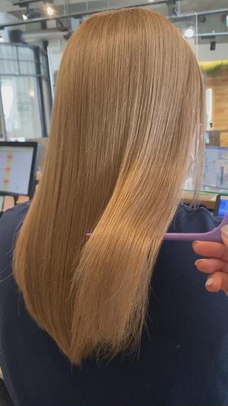 酸熱トリートメント
ブリーチ毛でもこの艶です