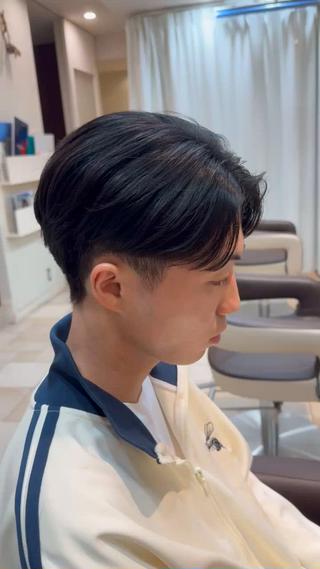 自然なセンターパート 