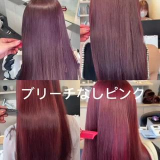 全部ブリーチなしでできるカシスピンクです！ 