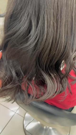 暖色履歴からの1回ブリーチでオリーブミルクティー 