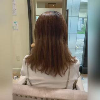セミロング カラー 艶髪レイヤー上田 紗也🇰🇷💗のヘアスタイル