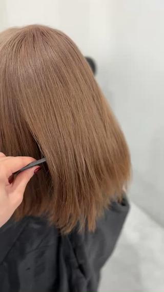 ミディアム カラー ミルクティーベージュ /HIROMU🧋のヘアスタイル